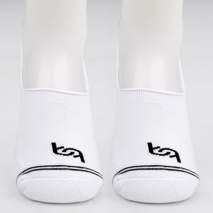 Beqem Füßling-Socken aus ägyptischer Baumwolle – weiß, rutschfest & atmungsaktiv. Unsichtbarer Komfort für den ganzen Tag.