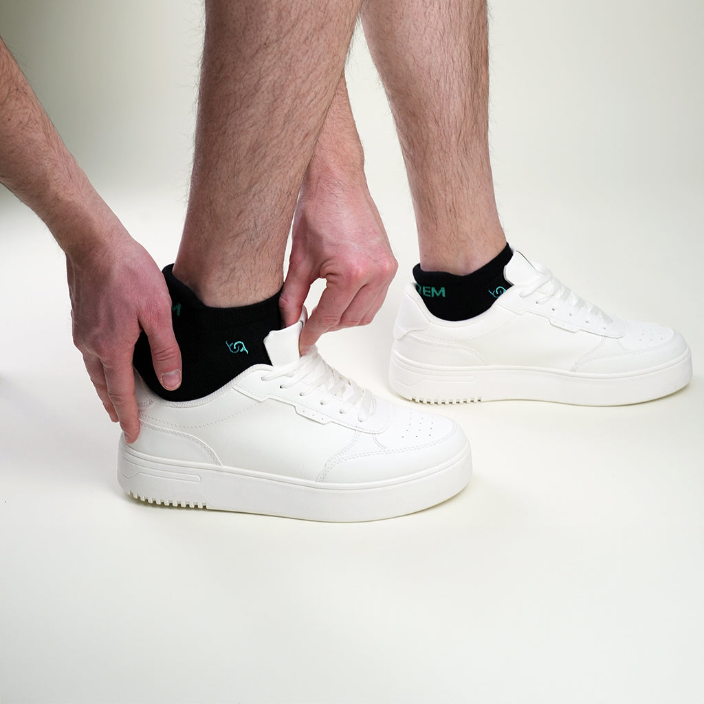 Beqem Sneaker-Socken aus ägyptischer Baumwolle – atmungsaktiv, weich, strapazierfähig und perfekt für den Alltag.