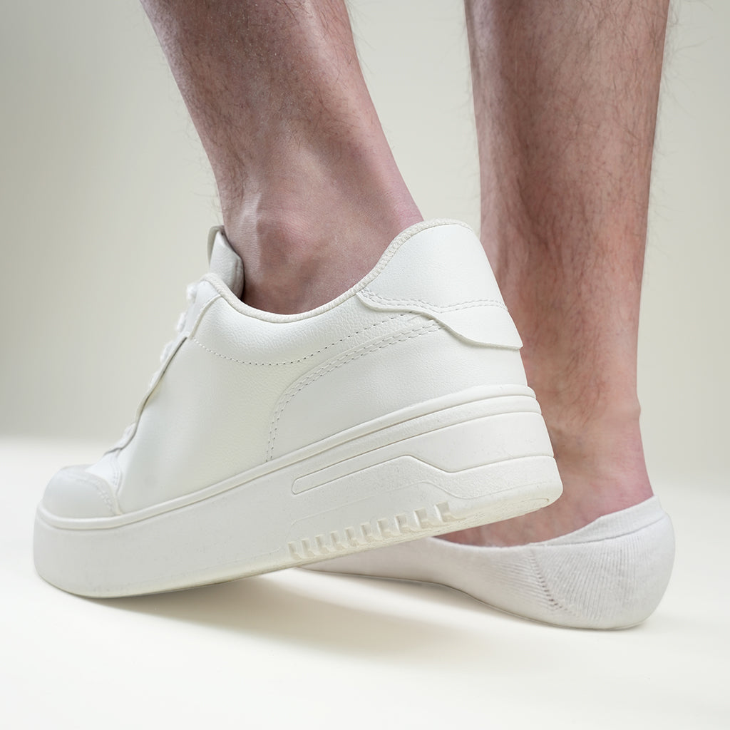 Beqem Füßling-Socken aus ägyptischer Baumwolle – weiß, ultraleicht & rutschfest. Unsichtbarer Komfort für Sneaker & Alltag