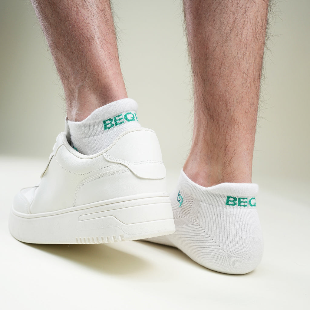 Beqem Sneaker-Socken aus ägyptischer Baumwolle – atmungsaktiv, langlebig, perfekte Passform für den Alltag