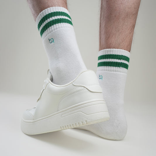 Herren Komfortsocken mit Streifen, voll gepolstert, 2 Paar