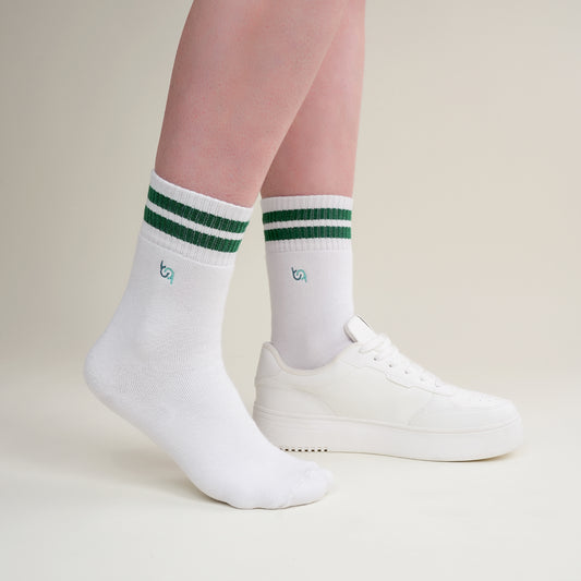 Kuschel-Socken für Damen mit Streifen, voll gepolstert, 2 Paar