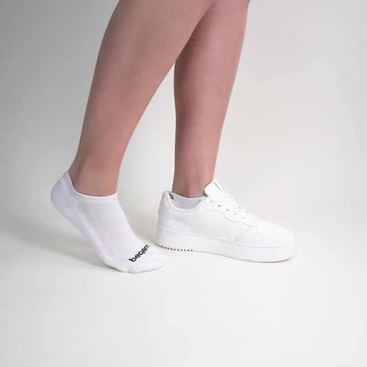 Beqem Sneaker-Socken aus ägyptischer Baumwolle – atmungsaktiv, langlebig & weich. Perfekt für Damen, ideal für Sneaker.