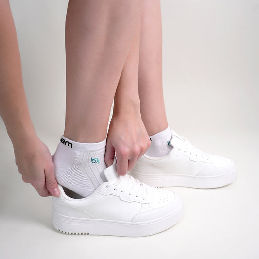 Elegante Damensneaker-Socken, gepolstert, 2 Paar