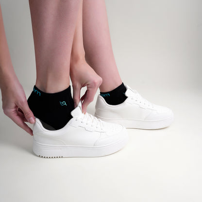 Classic sneaker socks for women – with cushioning &amp; rib knit, 2 pairs