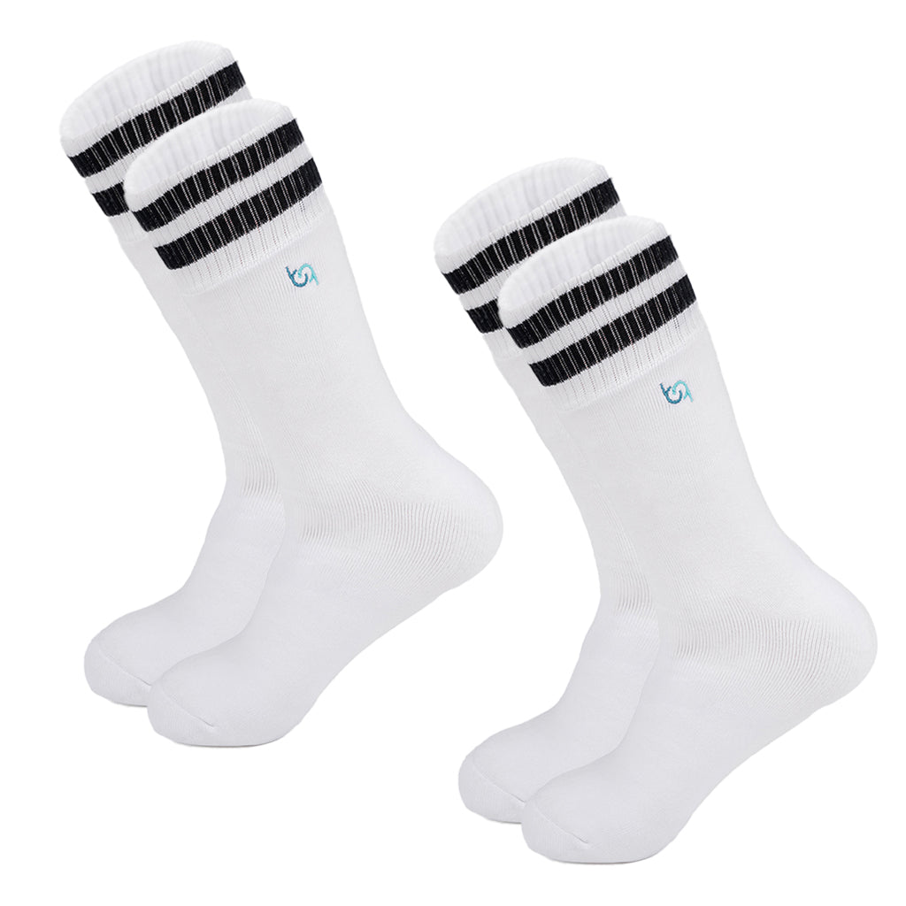 Herren Komfortsocken mit Streifen, voll gepolstert, 2 Paar