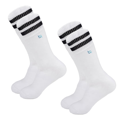 Herren Komfortsocken mit Streifen, voll gepolstert, 2 Paar