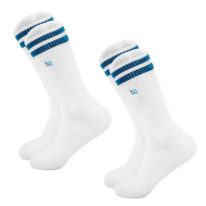Kuschel-Socken für Damen mit Streifen, voll gepolstert, 2 Paar