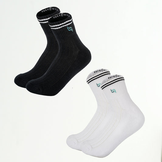 Mittelhohe Retro-Sportsocken Damen, gepolstert