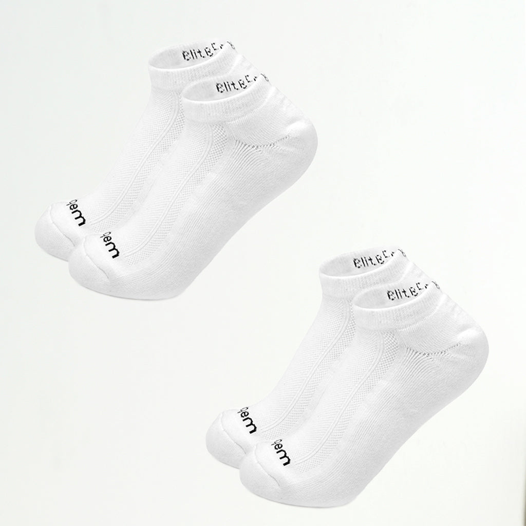 Low-cut sneaker socks - men, padded sole &amp; breathable mesh, 2 pairs
