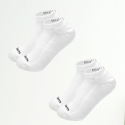 Low-cut sneaker socks - men, padded sole &amp; breathable mesh, 2 pairs