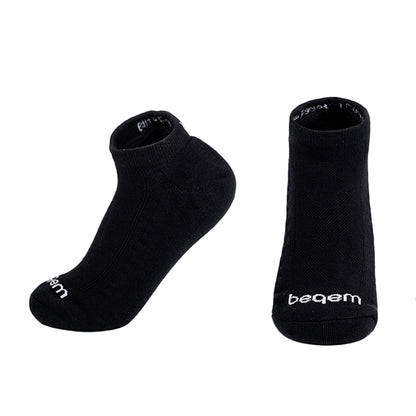 Beqem Sneaker-Socken aus ägyptischer Baumwolle – schwarz, atmungsaktiv & langlebig. Perfekt für Herren, Komfort & Qualität.