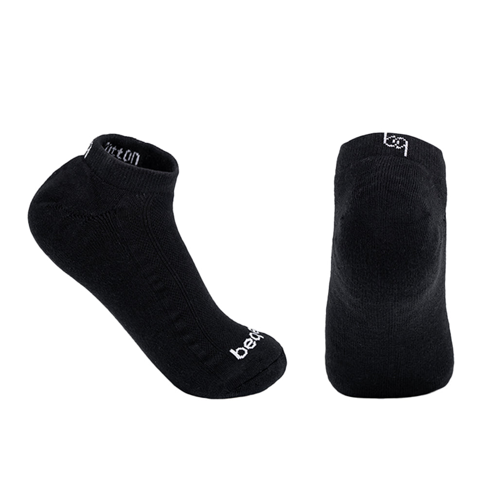Beqem Sneaker-Socken aus ägyptischer Baumwolle – schwarz, atmungsaktiv & langlebig. Perfekte Passform für Herren, hoher Komfort.